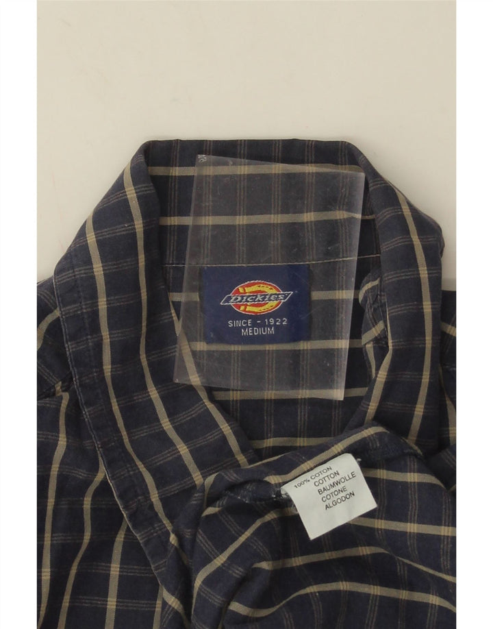 Camisa Dickies Hombre Manga Corta Algodón A Cuadros Azul Marino Mediano