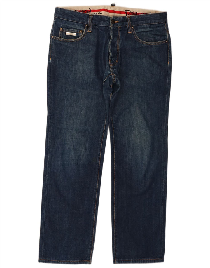 Vaqueros rectos para hombre Dsquared2 IT 48 Medium W34 L29 Algodón azul