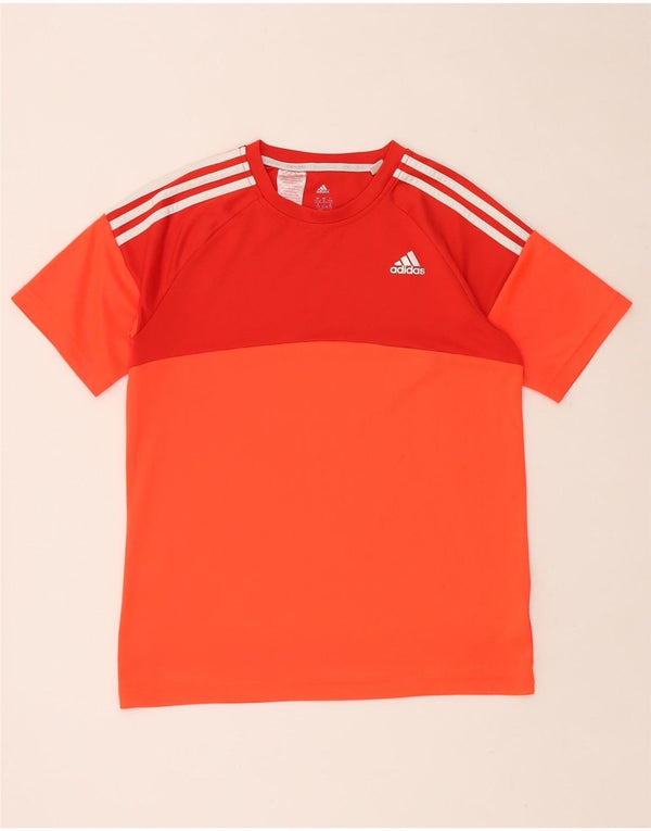 ADIDAS Camiseta Climalite para niño 15-16 años Naranja Colorblock Poliéster
