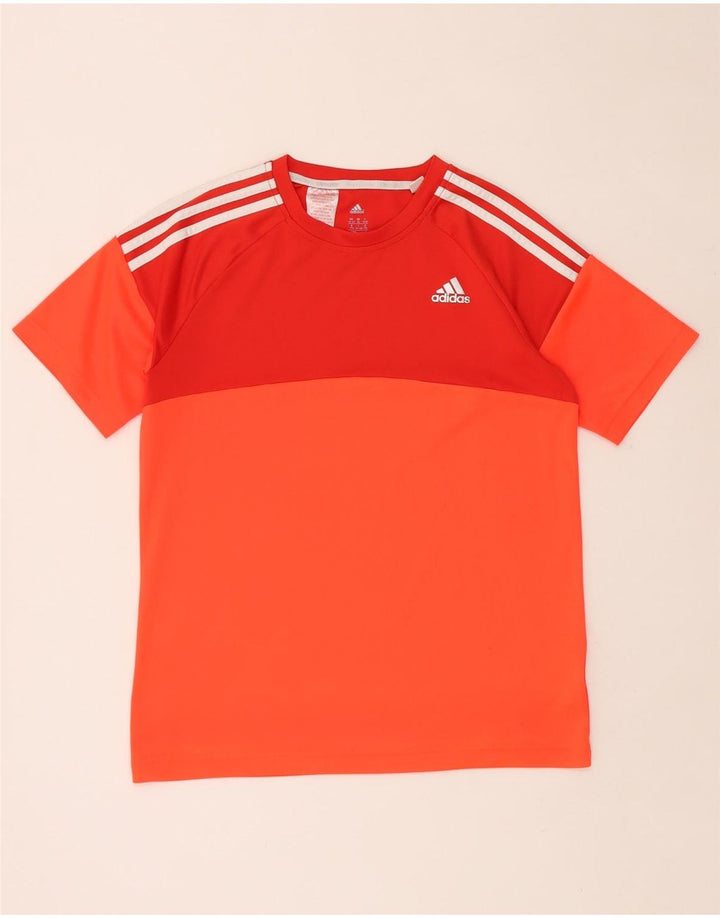 ADIDAS Camiseta Climalite para niño 15-16 años Naranja Colorblock Poliéster