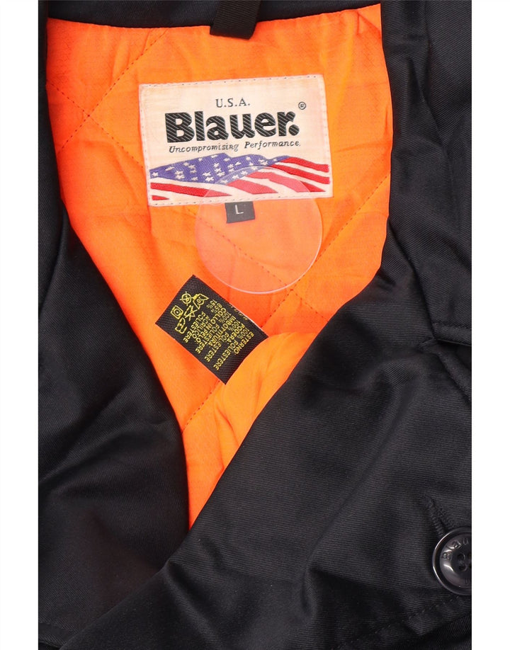 Blauer Abrigo cruzado para hombre UK 40 Large Poliéster azul marino