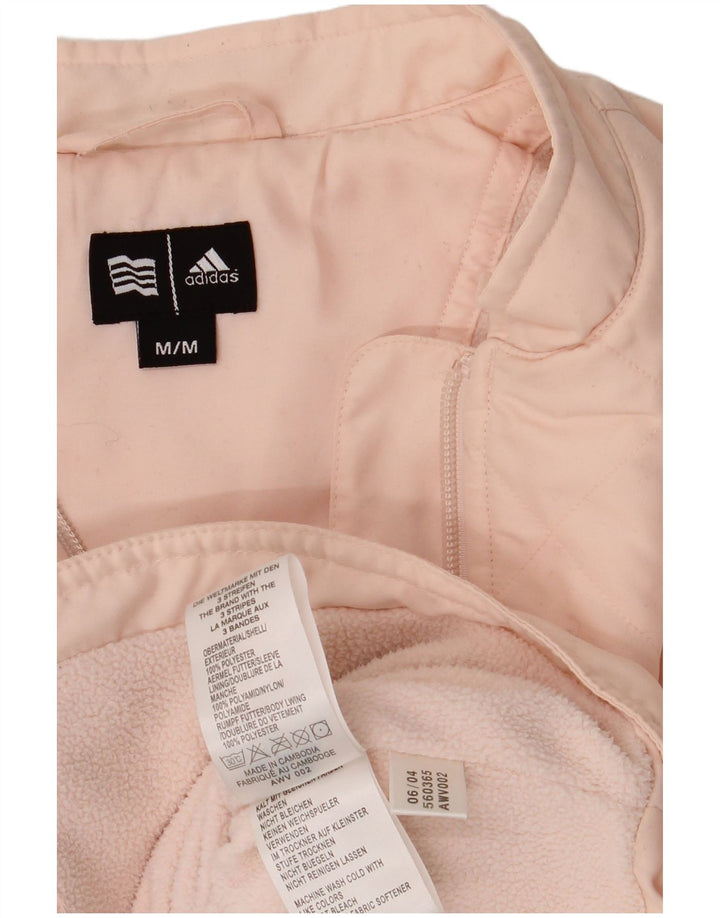 Adidas Chaqueta acolchada para mujer UK 14 Poliéster rosa medio
