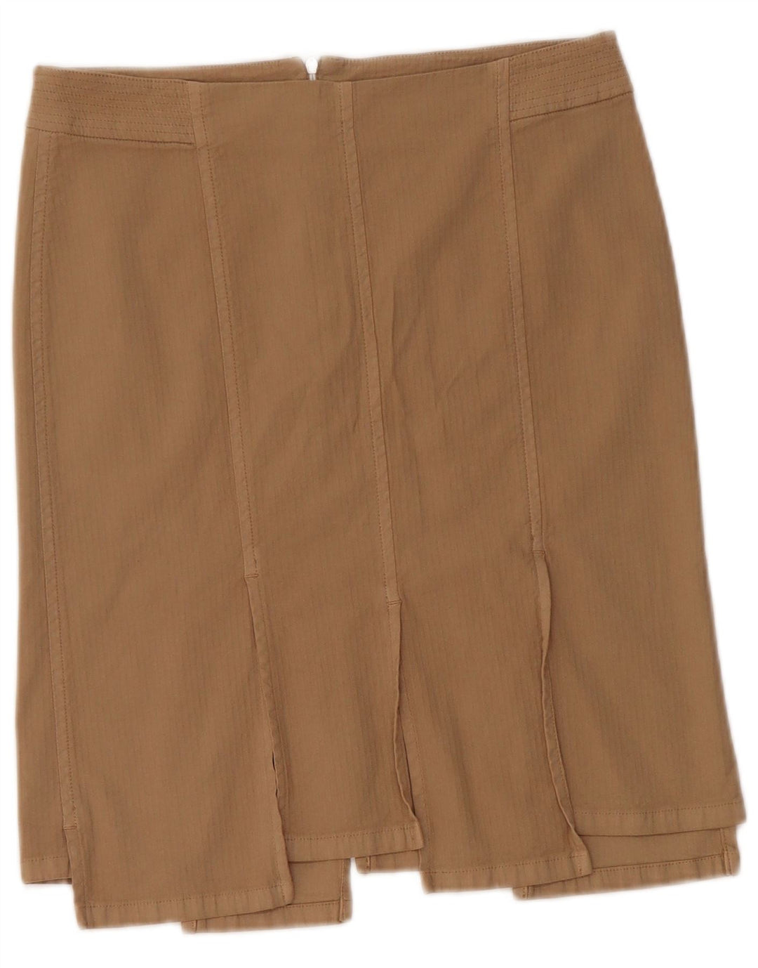 TRUSSARDI Falda recta para mujer IT 42 Medium W28 Algodón beige
