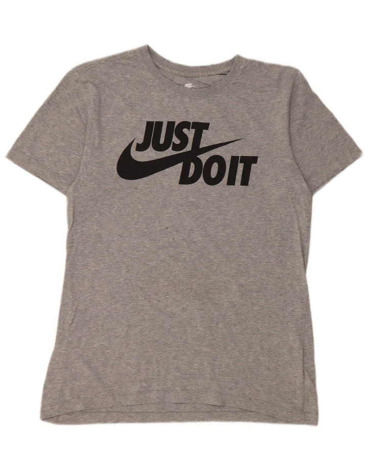 Nike Camiseta gráfica para hombre Top pequeño de algodón moteado gris