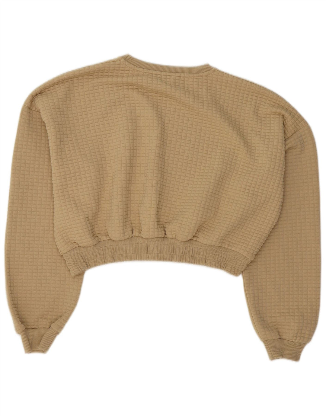 Topshop - Sudadera corta para mujer, talla 40, poliéster beige grande