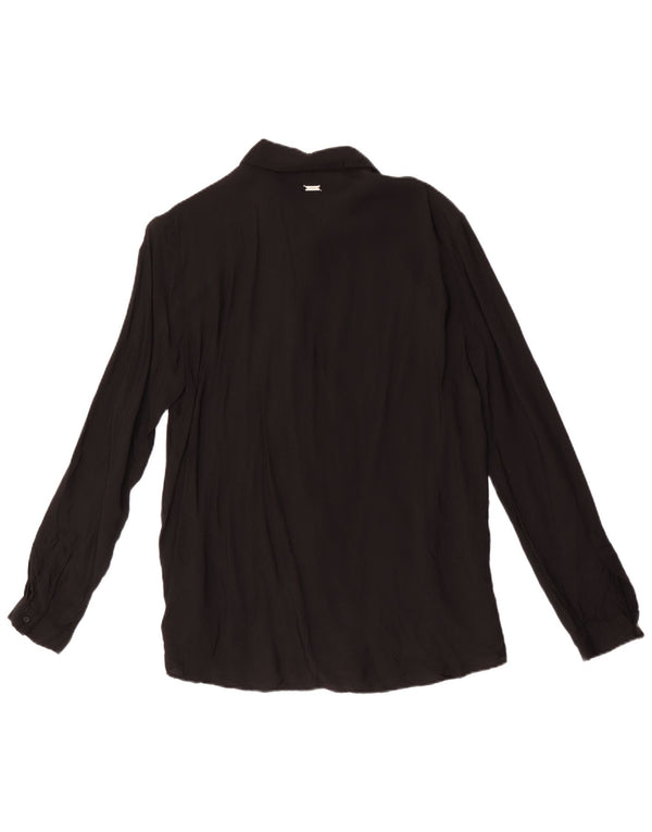 Armani Exchange Blusa para mujer UK 44 Large Viscosa negra
