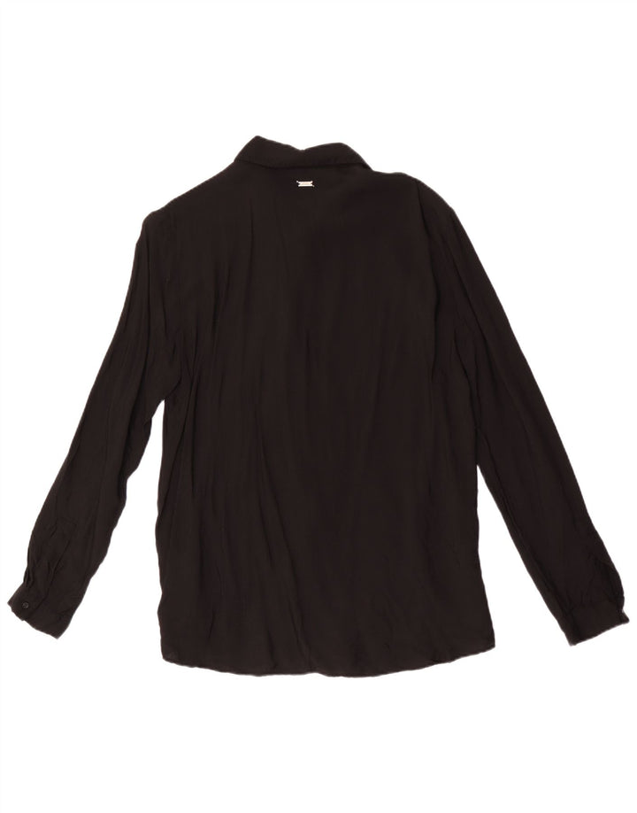 Armani Exchange Blusa para mujer UK 44 Large Viscosa negra