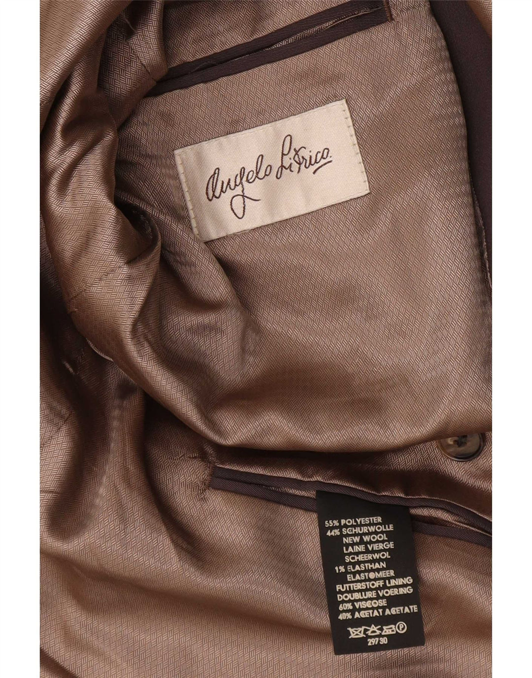 Angelo Litrico Chaqueta tipo blazer con doble botonadura para hombre IT 50 Large Brown