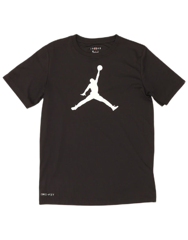 Jordan Boys Dri Fit Graphic Camiseta Top 13-14 años XL Negro Poliéster