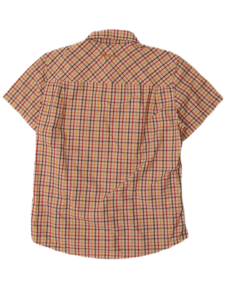 Camisa Mammut Hombre Manga Corta Medium Beige Check Poliamida