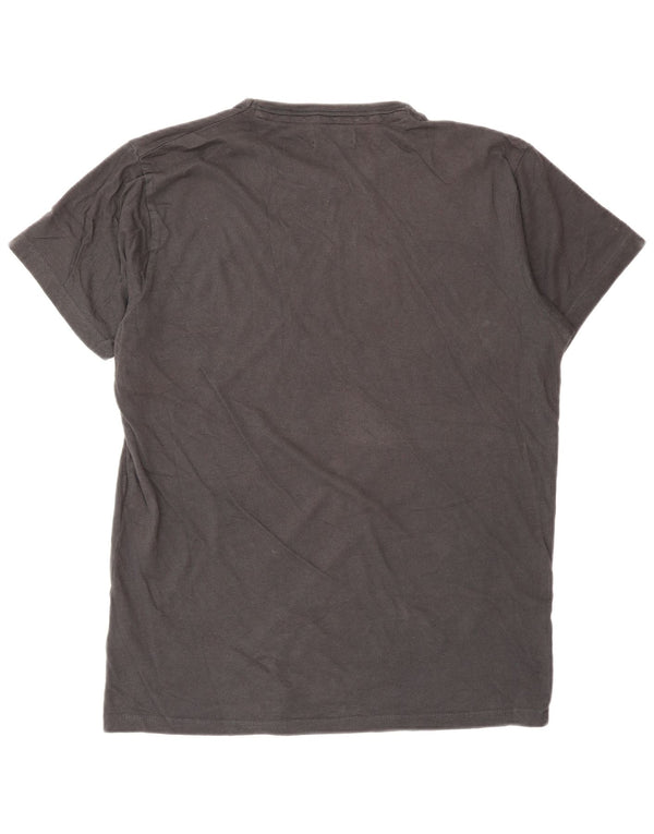Jack & Jones Hombre Camiseta Gráfica Top Algodón Gris Medio