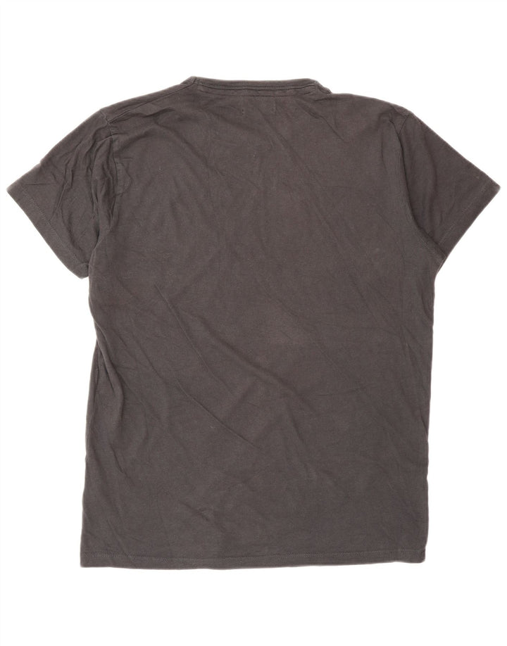 Jack & Jones Hombre Camiseta Gráfica Top Algodón Gris Medio