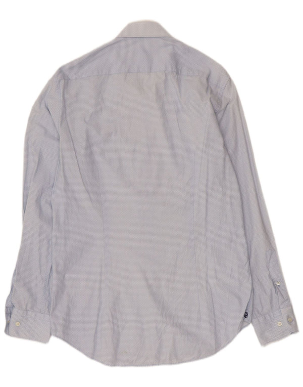 Tommy Hilfiger Camisa Slim Fit para hombre Talla 40 15 1/2 Algodón azul mediano