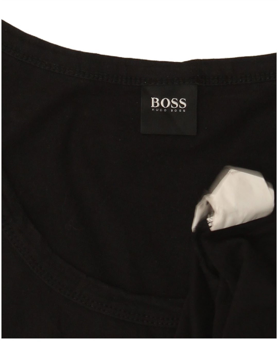 Hugo Boss Hombre Camiseta Sin Mangas Estampada Grande Algodón Negro