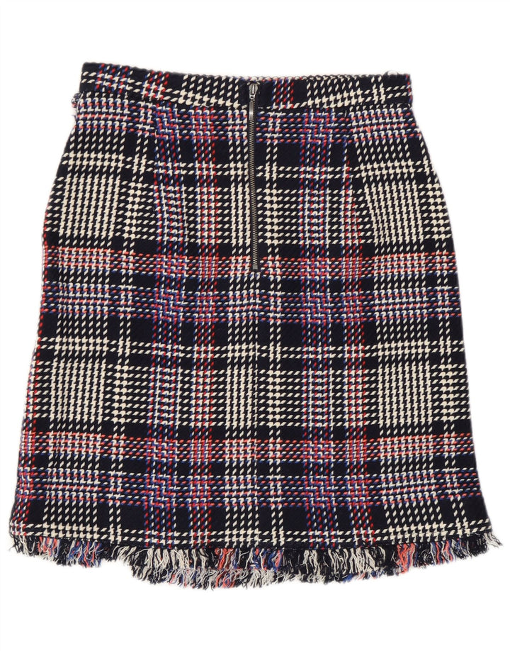 Marks & Spencer Falda recta para mujer UK 8 Small W28 Cuadros multicolores