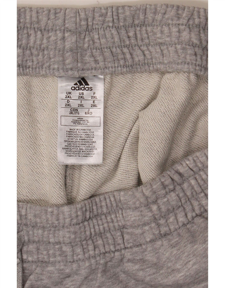 Adidas Pantalones cortos deportivos para hombre 2XL Gris Algodón