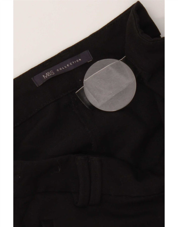 Marks & Spencer Pantalones informales ajustados para mujer W34 L31 Poliéster negro