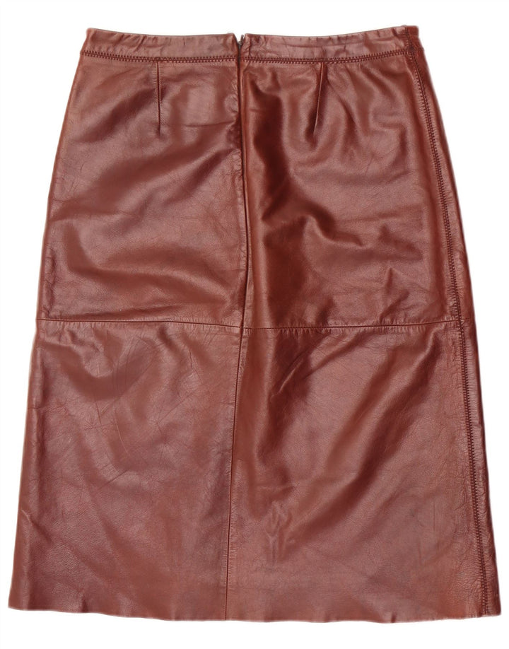 Gap Falda de cuero para mujer US 10 Large W30 Cuero marrón