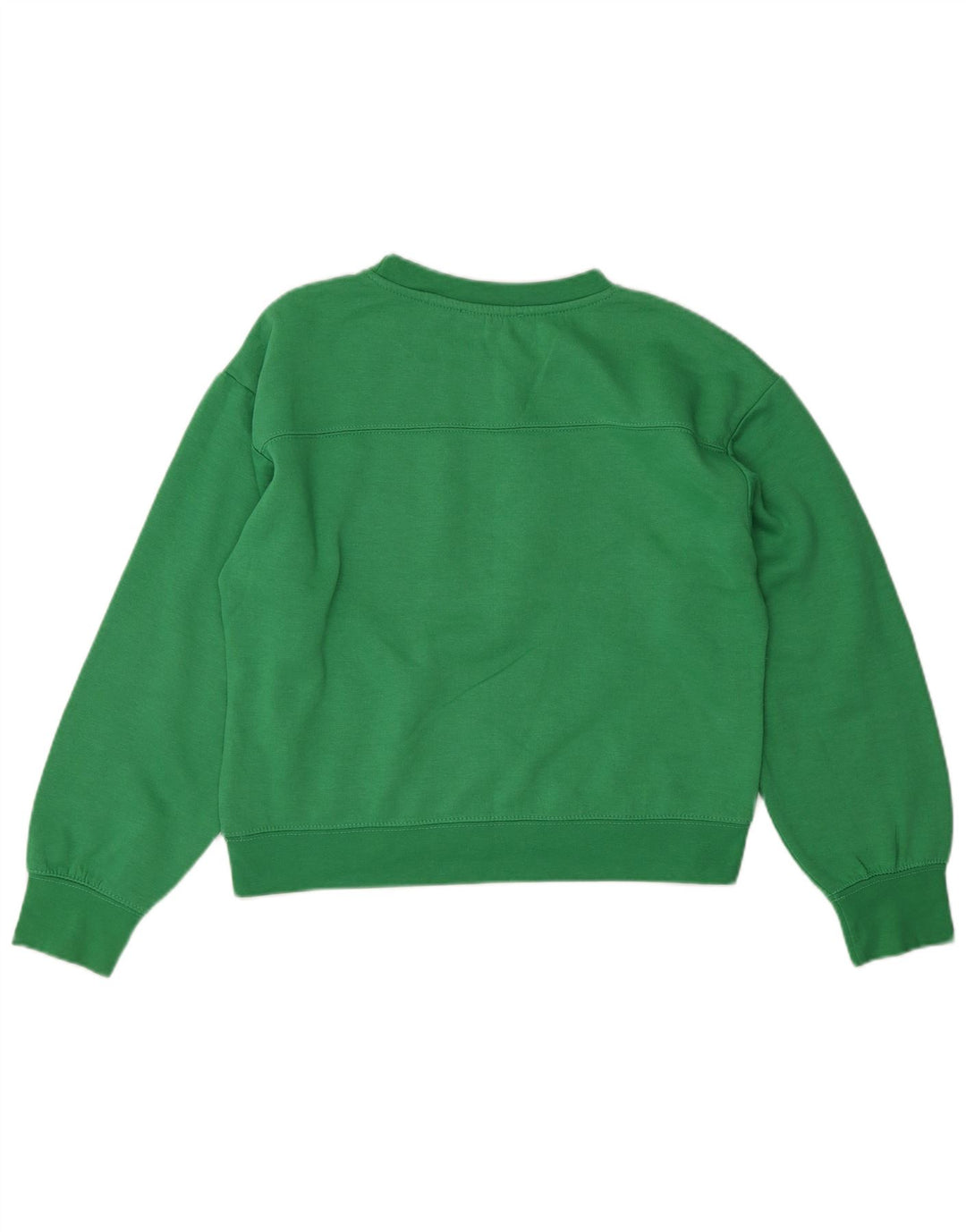 ZARA Mujer Crop Sudadera Jumper UK 10 Small Verde Poliéster