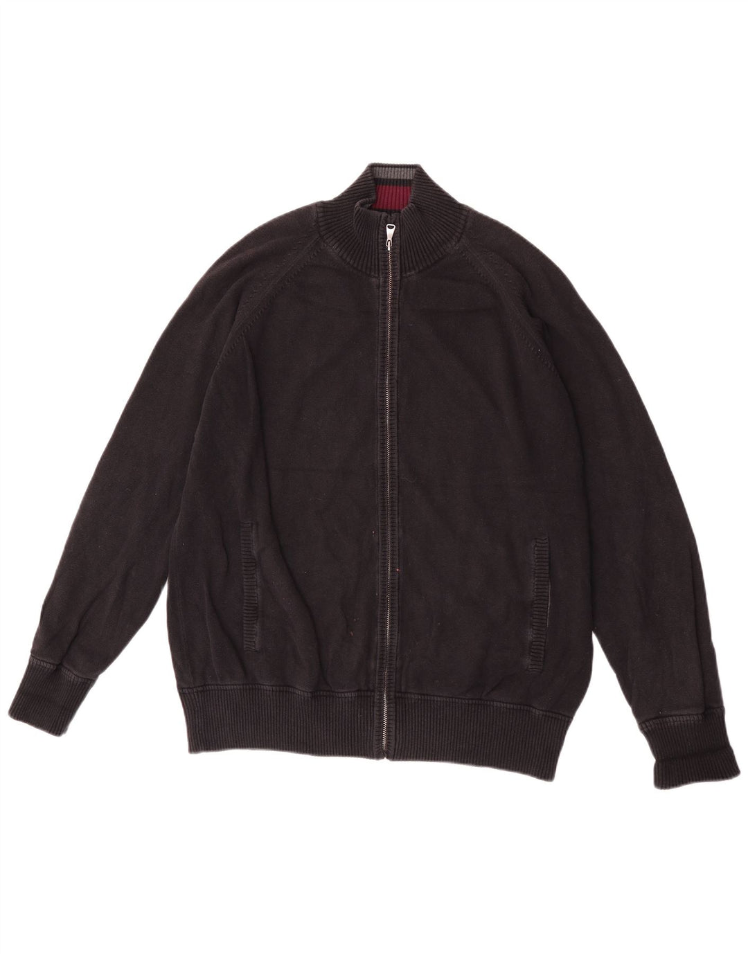Marks & Spencer - Cárdigan de rugby para hombre, talla grande, algodón negro