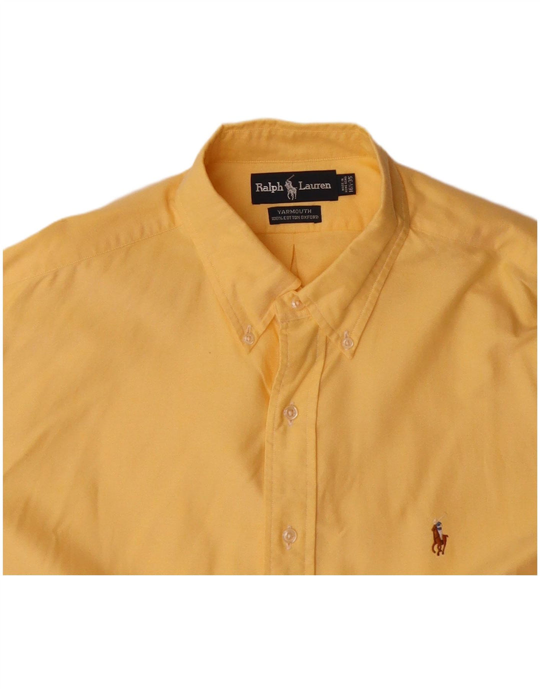RALPH LAUREN Mens Yarmouth Shirt Size 16 1/2 Large Yellow Cotton