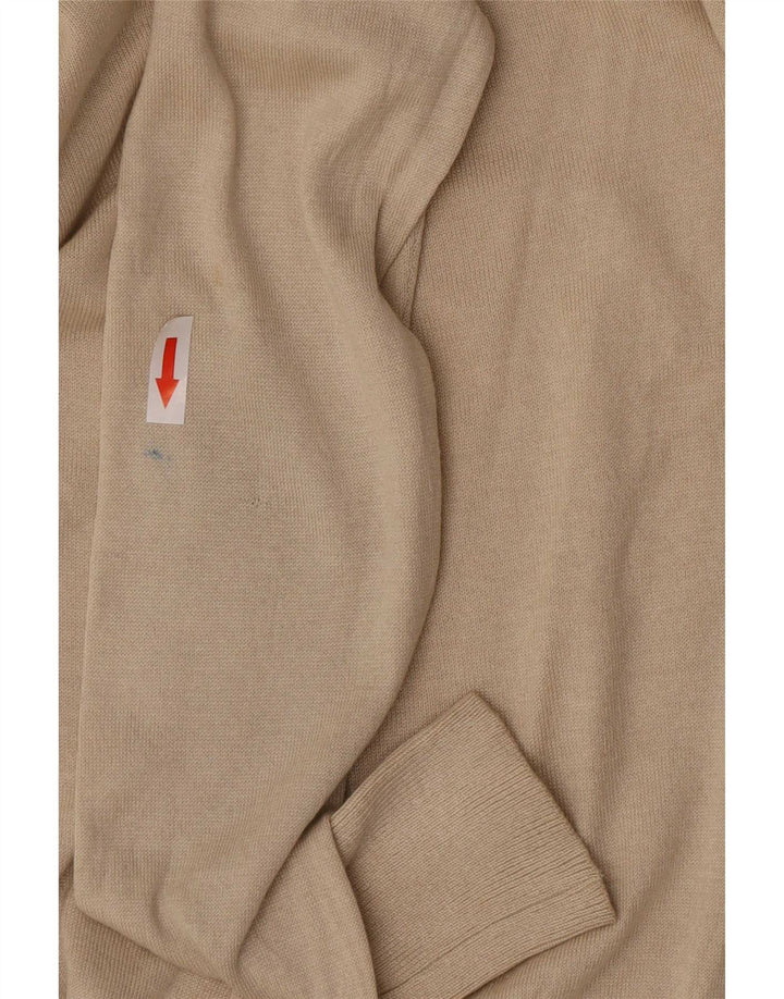 Massimo Dutti Jersey con cuello vuelto para mujer UK 10 Small Beige Seda