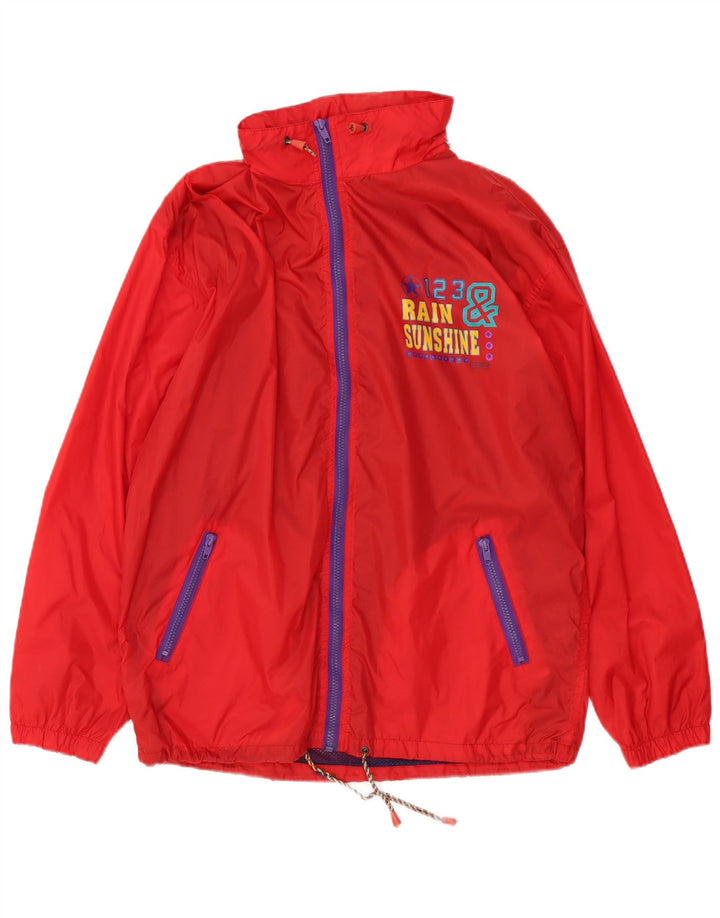 ETIREL Chaqueta impermeable gráfica para hombre UK 40 Large Nylon rojo