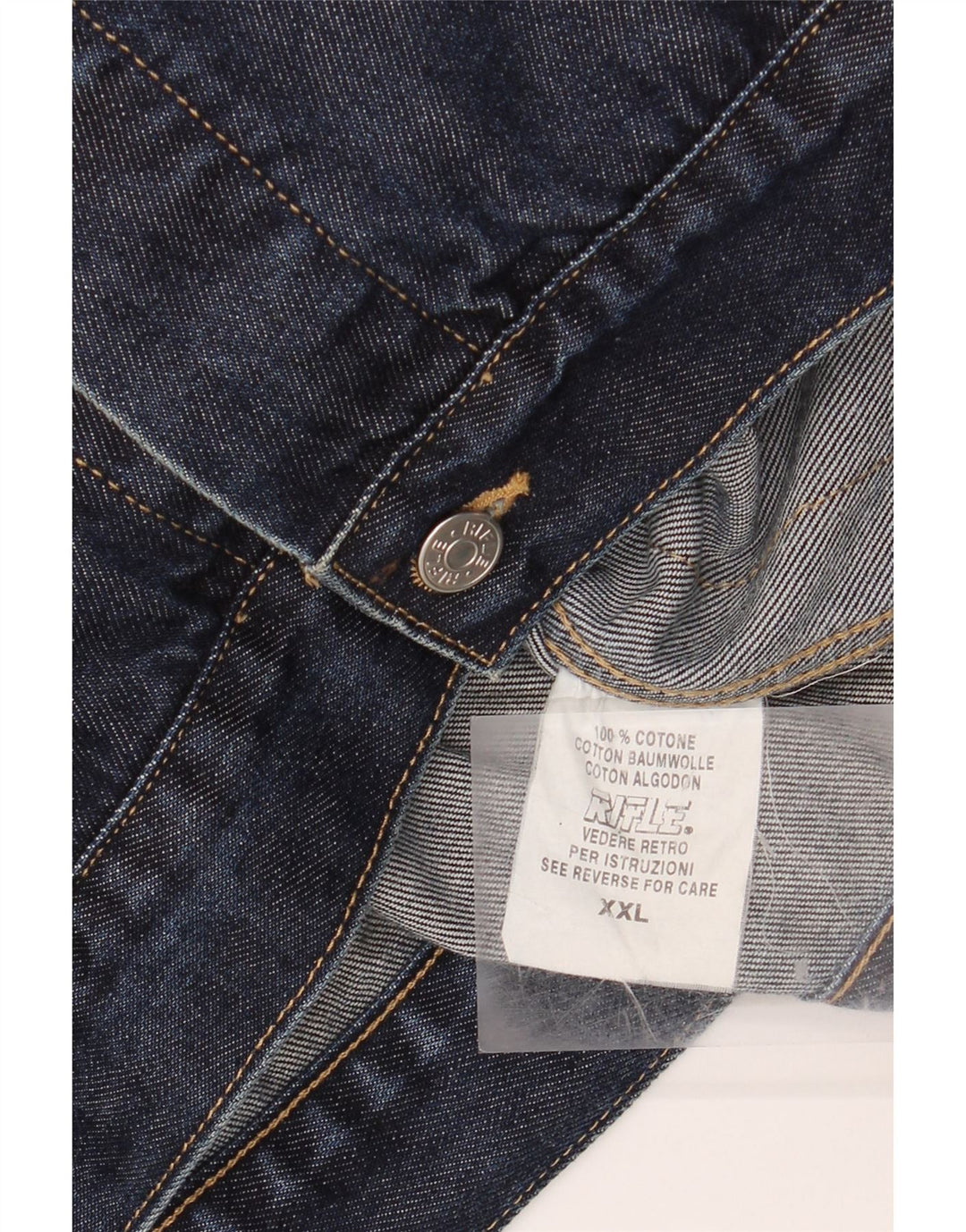 RIFLE Chaqueta vaquera para hombre UK 44 2XL Algodón azul