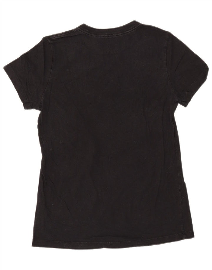 NIKE Camiseta gráfica para mujer Top UK 10 Small Black Cotton