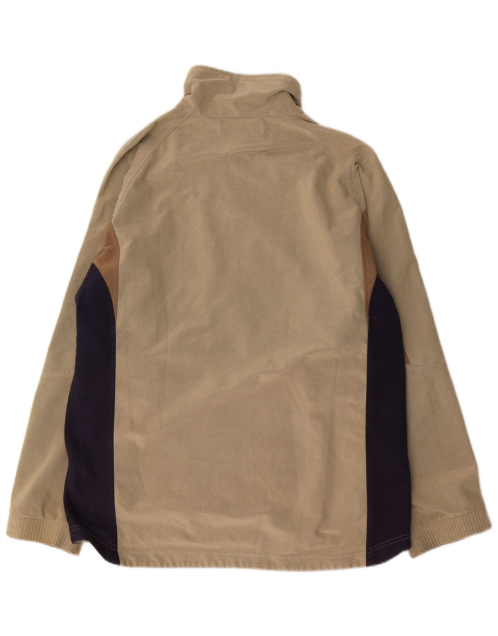 Kappa Mens Tracksuit Top Jacket Large Beige Colourblock Polyester
