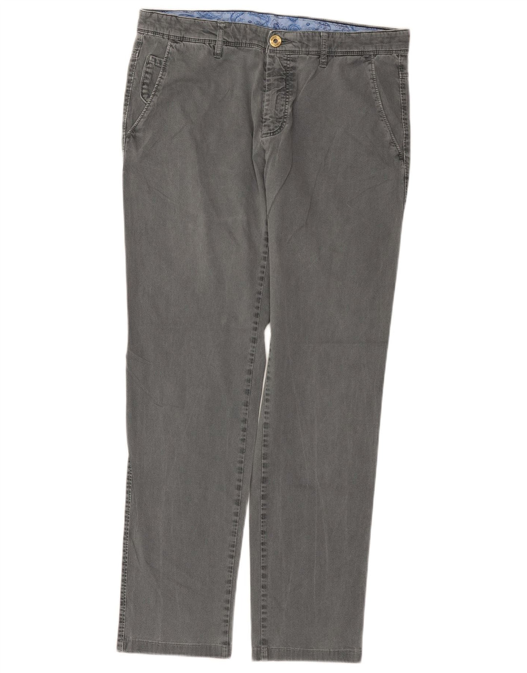 Bugatti Pantalón chino recto para hombre EU 52 XL W34 L31 Algodón gris
