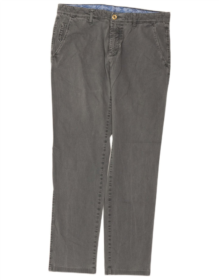 Bugatti Pantalón chino recto para hombre EU 52 XL W34 L31 Algodón gris