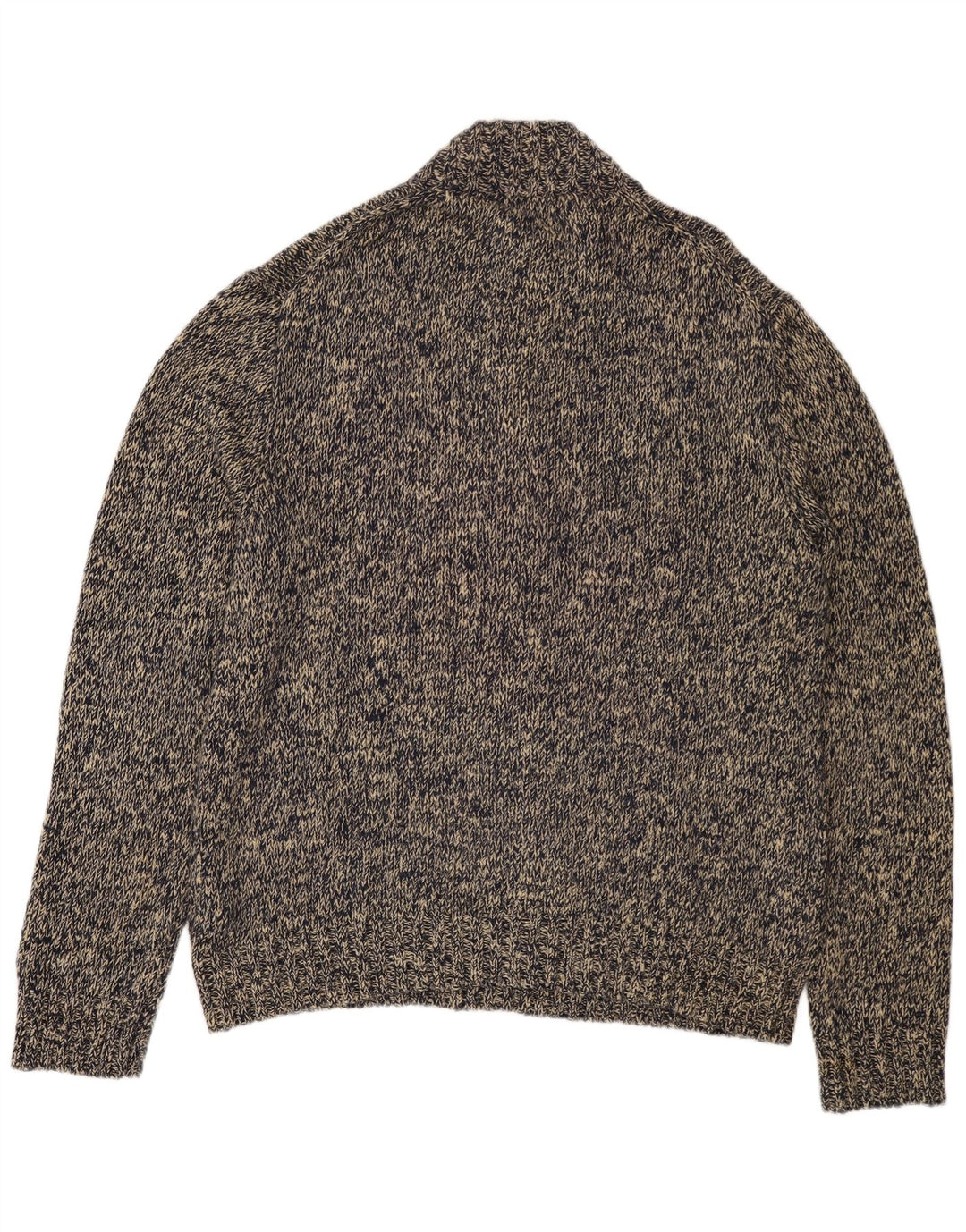 POLO RALPH LAUREN Suéter tipo jersey con cuello y botones para hombre 2XL Algodón moteado gris