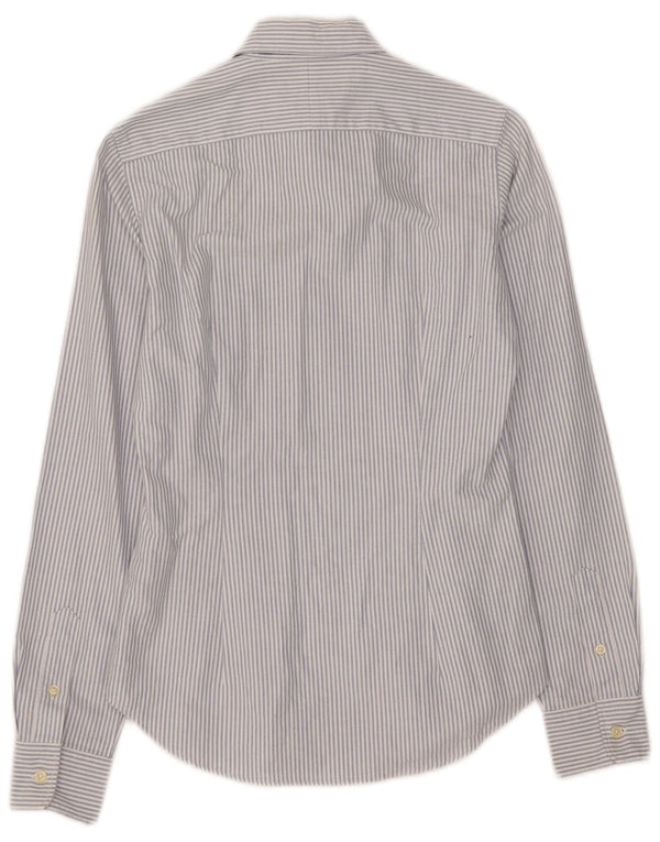 Ralph Lauren Camisa Slim Fit para Mujer US 4 Small Blue Pinstripe Cotton
