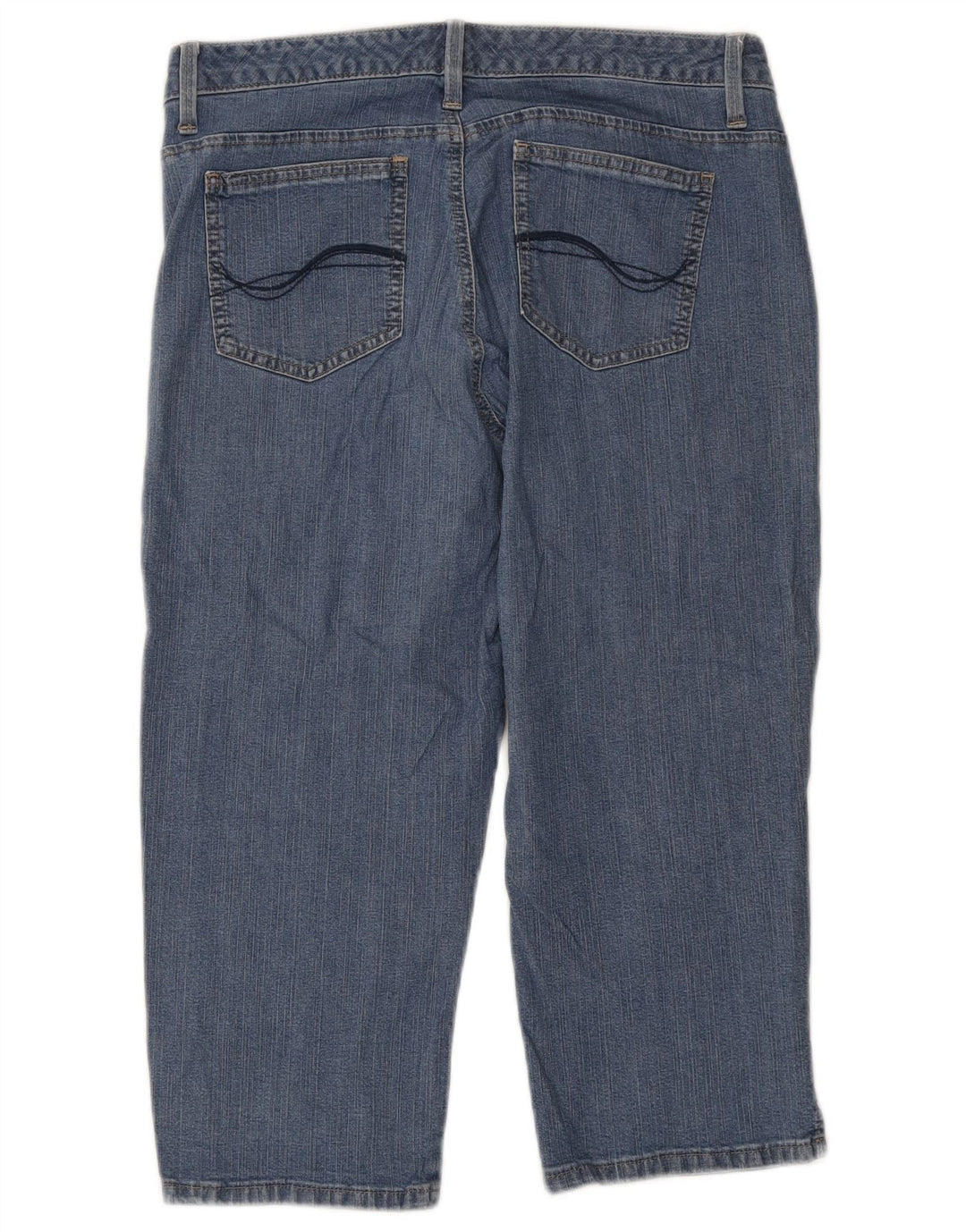 LEE Womens Loose Fit Capri Jeans US 12 Large W34 L20 Blue Cotton