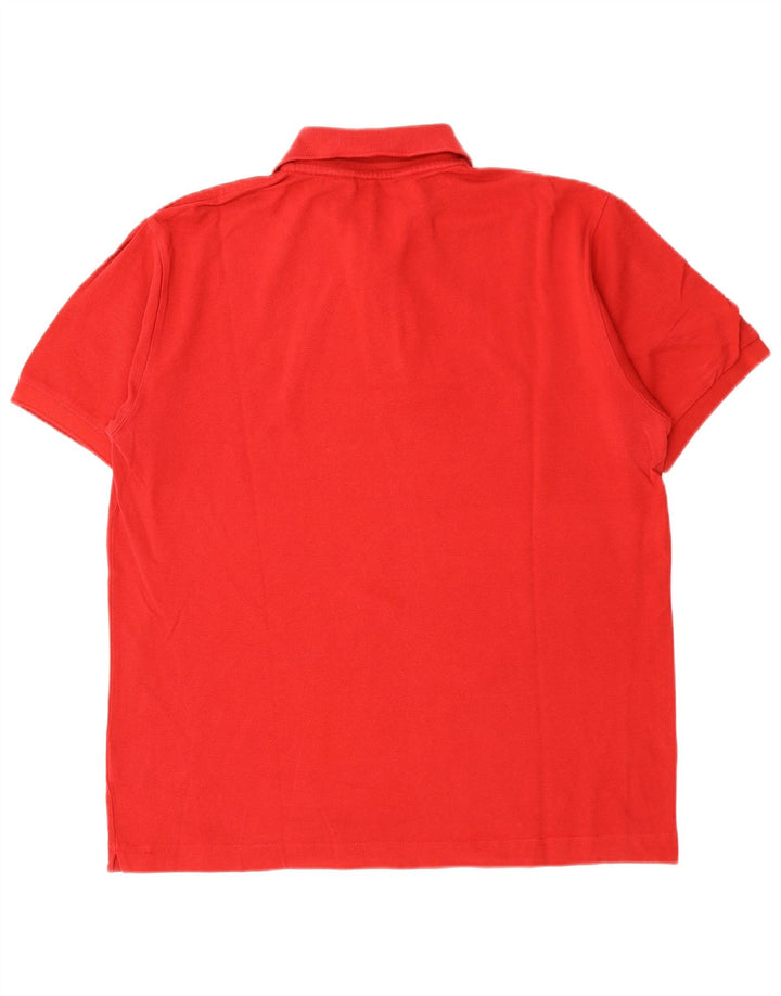 KAPPA Polo para hombre grande de algodón rojo
