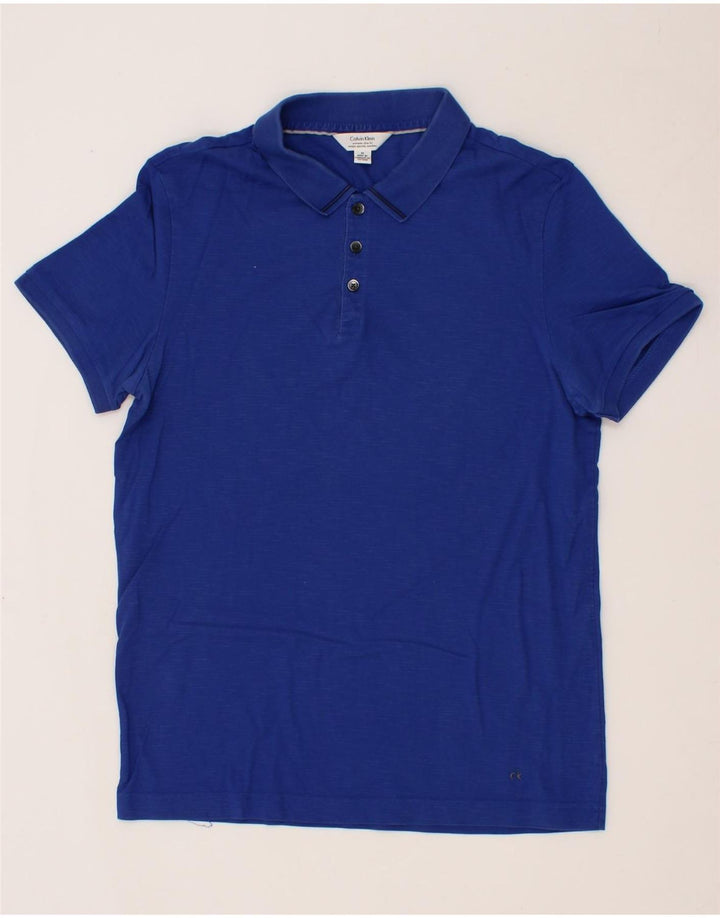 CALVIN KLEIN Mens Coupe Ajustee Extra Slim Fit Polo Shirt Medium Blue Vintage Calvin Klein and Second-Hand Calvin Klein from Messina Hembry 