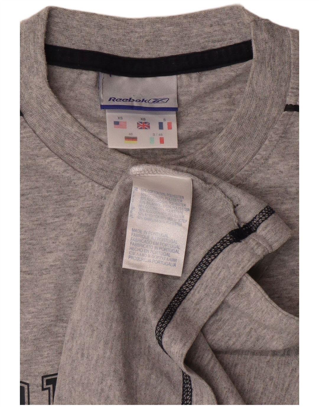 Reebok Camiseta sin mangas gráfica para hombre XS Algodón gris