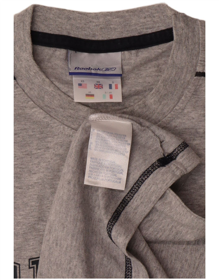 Reebok Camiseta sin mangas gráfica para hombre XS Algodón gris