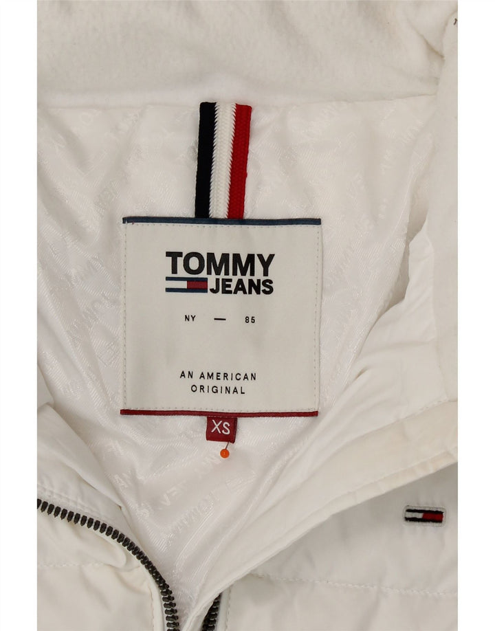Tommy Hilfiger Chaqueta acolchada para mujer UK 6 XS Poliéster blanco