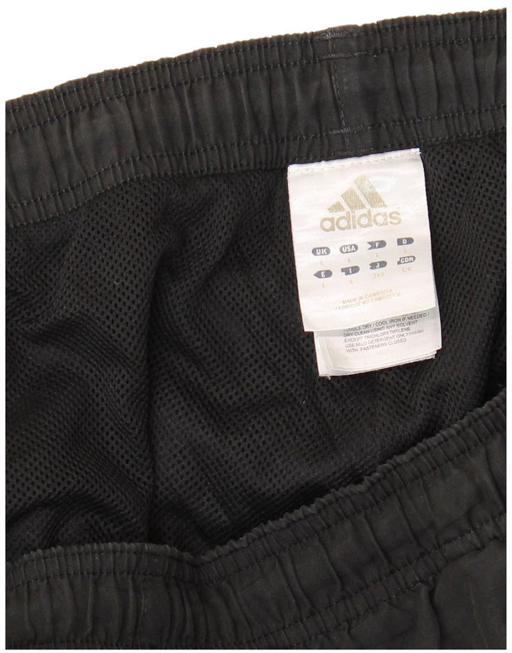 Adidas Hombre Pantalones De Chándal Joggers Large Negro Colorblock Poliéster