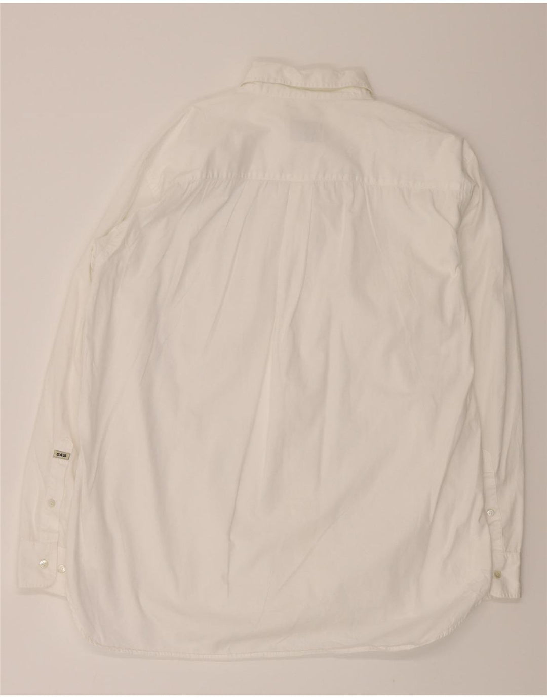 GAS Mens Shirt 2XL White Cotton Vintage Gas and Second-Hand Gas from Messina Hembry 