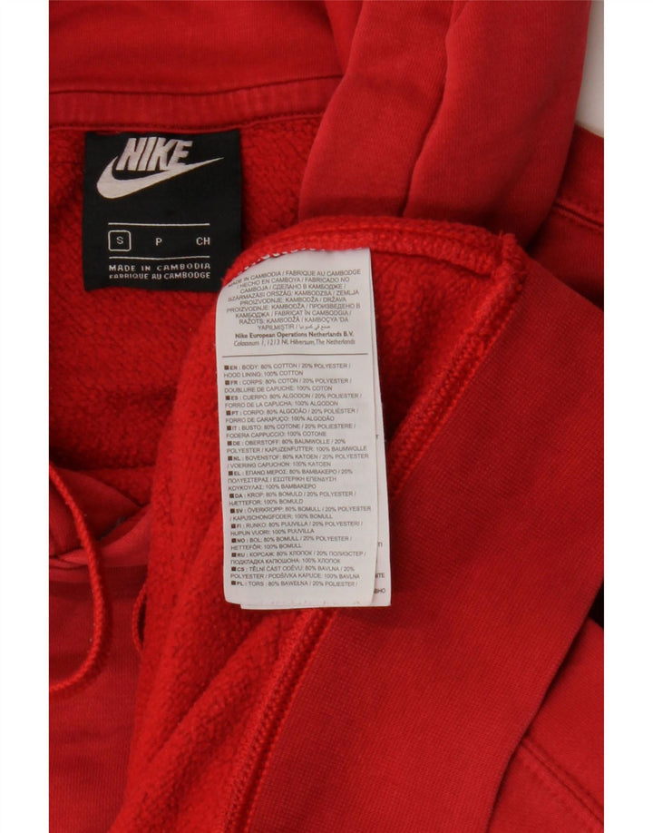 NIKE Mens Hoodie Jumper Small Red Cotton Vintage Nike and Second-Hand Nike from Messina Hembry 