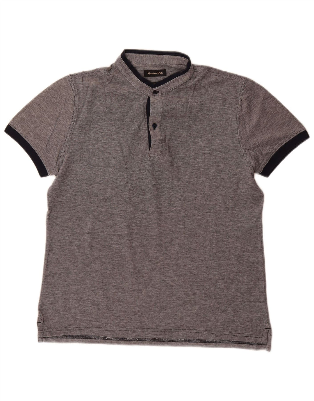 Polo Massimo Dutti Hombre Gris Medio Moteado