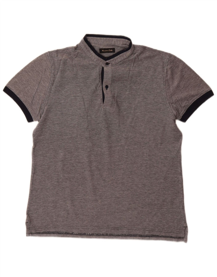Polo Massimo Dutti Hombre Gris Medio Moteado