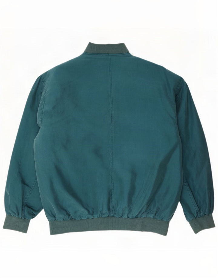 Chaqueta bomber para hombre Rene UK 44 2XL Seda azul