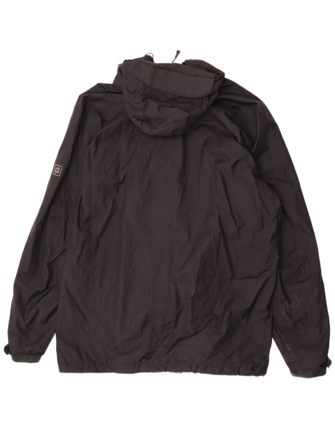 Jack Wolfskin Chaqueta impermeable con capucha para hombre UK 50 3XL Poliamida negra