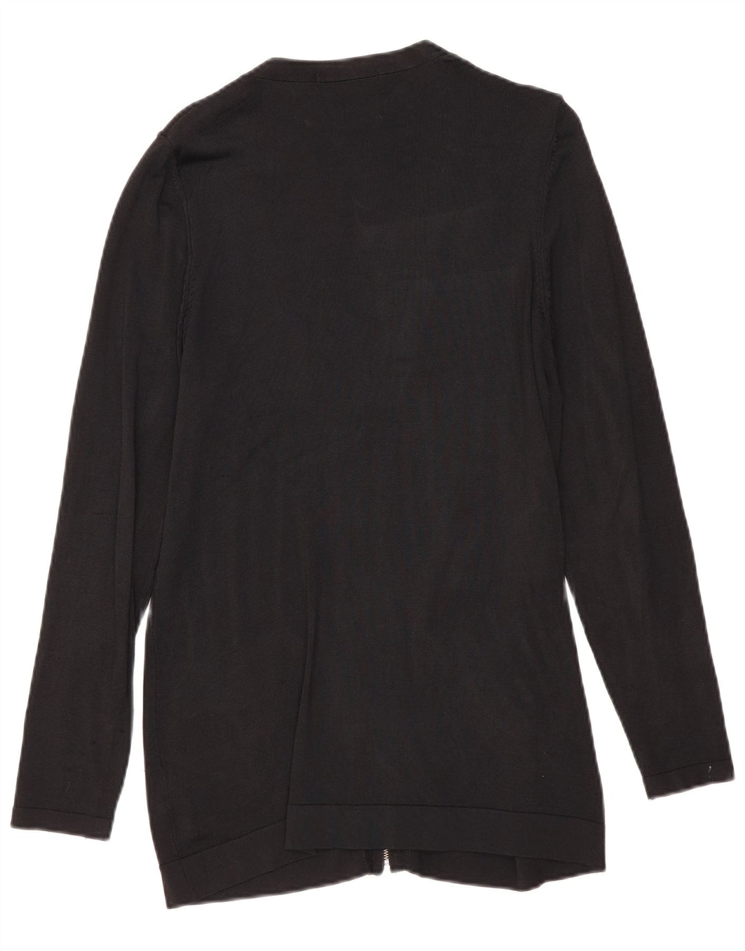 Marks & Spencer Suéter tipo cárdigan con cremallera completa para mujer UK 42 Viscosa negra mediana