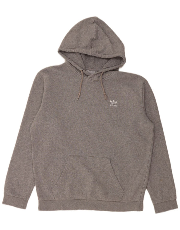 ADIDAS Hombre Sudadera con capucha Jumper Algodón moteado gris medio