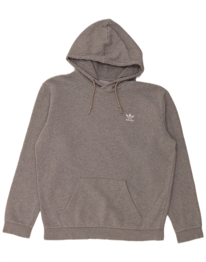 ADIDAS Hombre Sudadera con capucha Jumper Algodón moteado gris medio